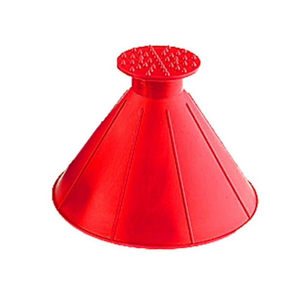 Magical Ice Car Scraper,Windshield 2 in 1 Scrape Scraper Clean Snow Remover Tool Portable Cone Shaped Funnel for Car